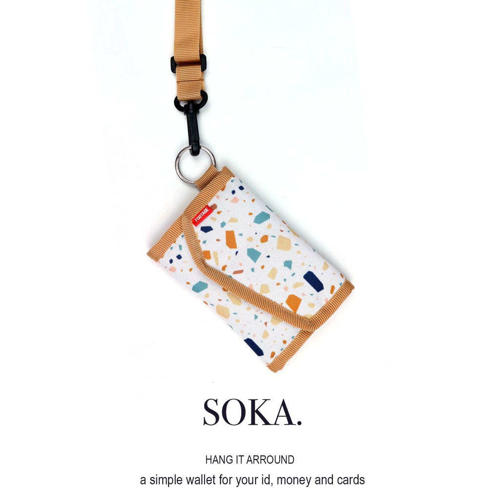 Footage Dompet Kalung Gantung Kartu Unisex Soka Motif Varen