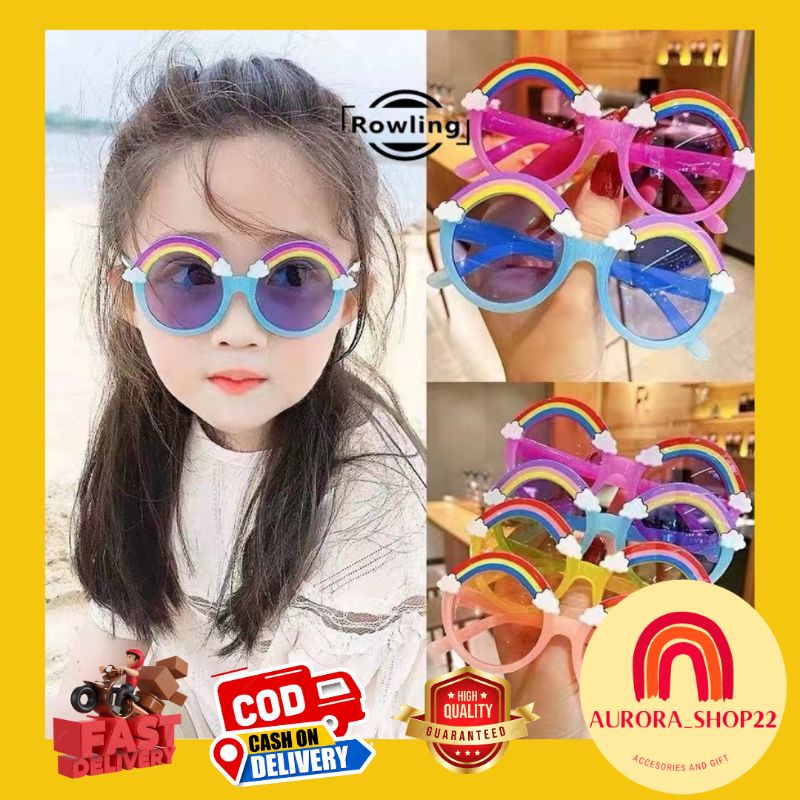 [COD] Kacamata Anak Lucu Cute Import Kacamata Fashion Anak Model Pelangi Kacamata Hitam Anak Cute Import