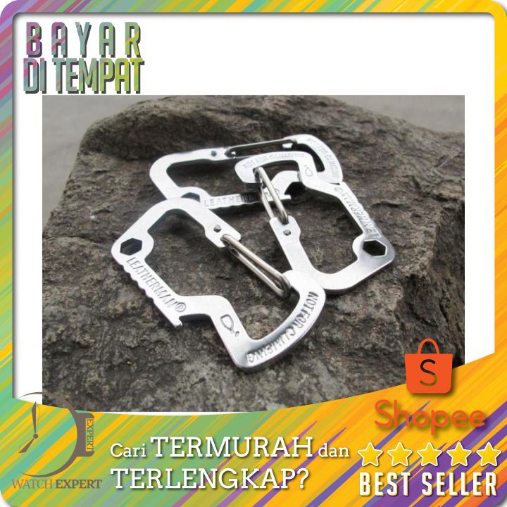 TERMURAH Carabiner Stainless Steel with Bottle Opener Versatile EDC