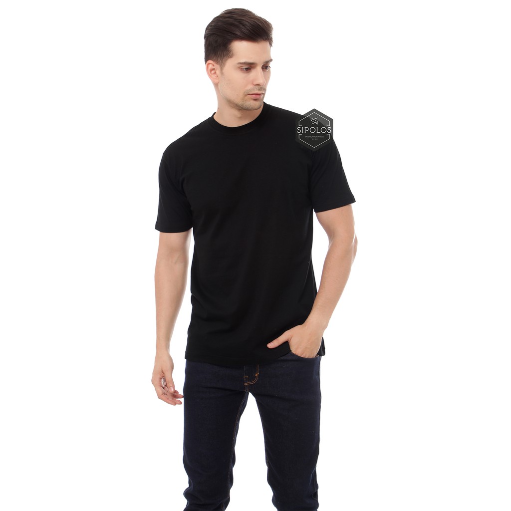 KAOS POLOS BASIC BLACK LENGAN PENDEK COTTON COMBED 30S KAOS POLOS BASIC BLACK LENGAN PENDEK COTTON COMBED 30S