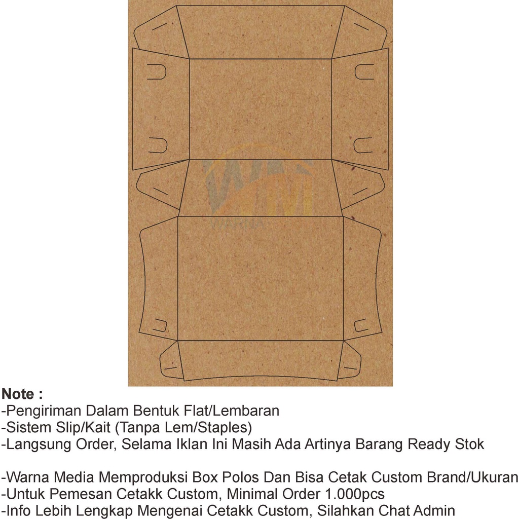 PAPER LUNCH BOX SIZE S / KOTAK MAKAN FOOD GRADE / SIZE S MURAH / PAPER BOX KRAFT LAMINASI / KEMASAN