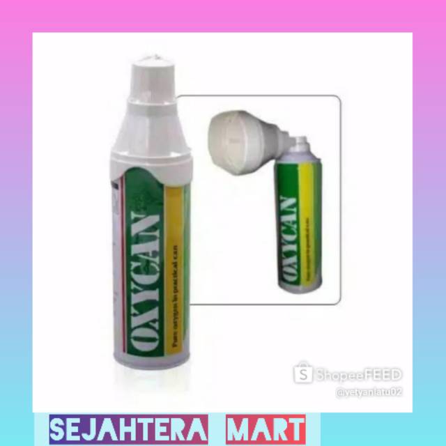 Oxycan Green Oksigen Portable Oksigen Tabung Kaleng 500 CC
