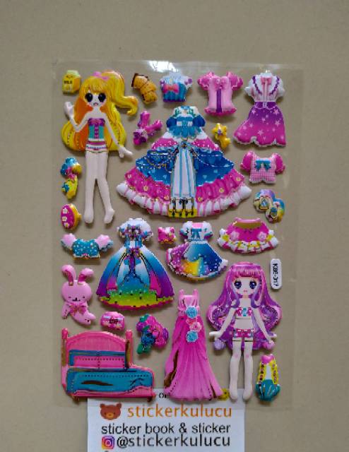 Stiker anak timbul DRESS UP / Baju-bajuan