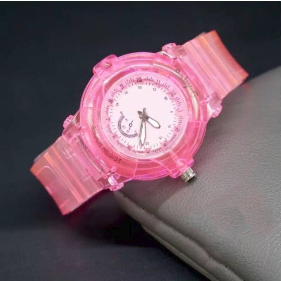 BAJ JAM TANGAN WANITA / PRIA RUBBER BABY G TRANSPARANT IMPORT GROSIR MURAH GK021