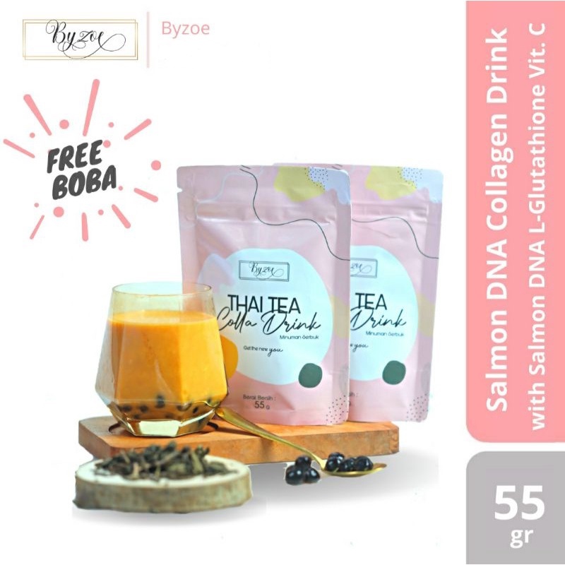 Byzoe Collagen Drink MILK TEA &amp; THAI TEA