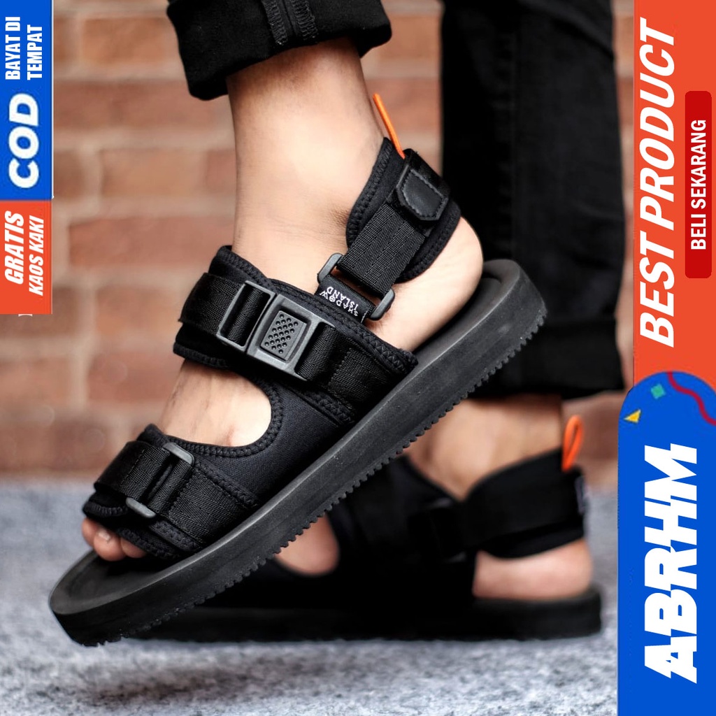 ABRHM JACK Sepatu Sandal Traveling Pria Hitam