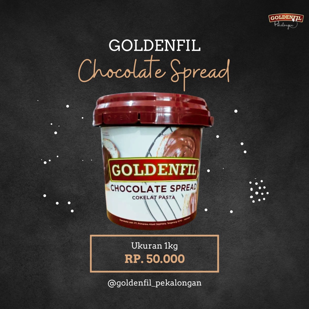 

Goldenfil Chocolate Spread / Selai Coklat Pasta Goldenfil 1 kg