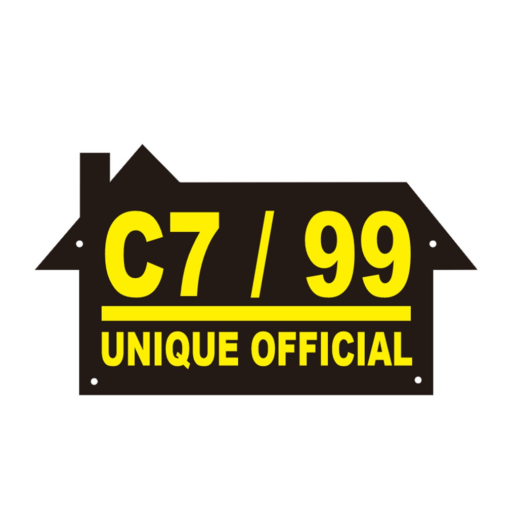 Nomor Rumah Akrilik 30x17 / Nomer Rumah Acrylic Custom NR8