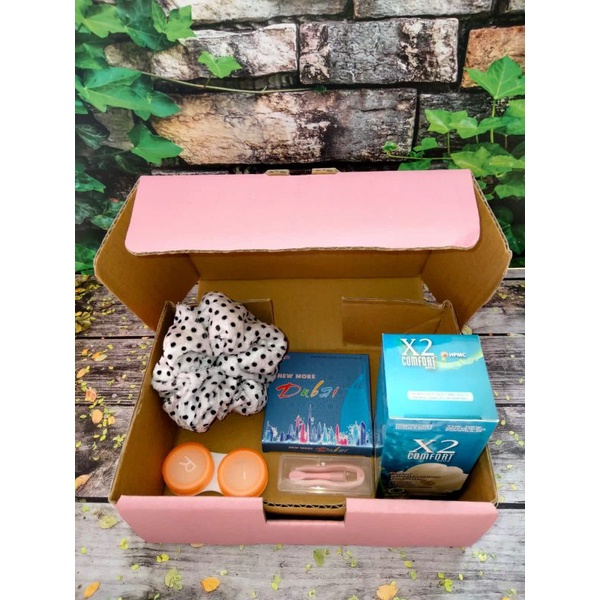 Paket Hemat Lengkap Softlens New More Dubai Marble Grey