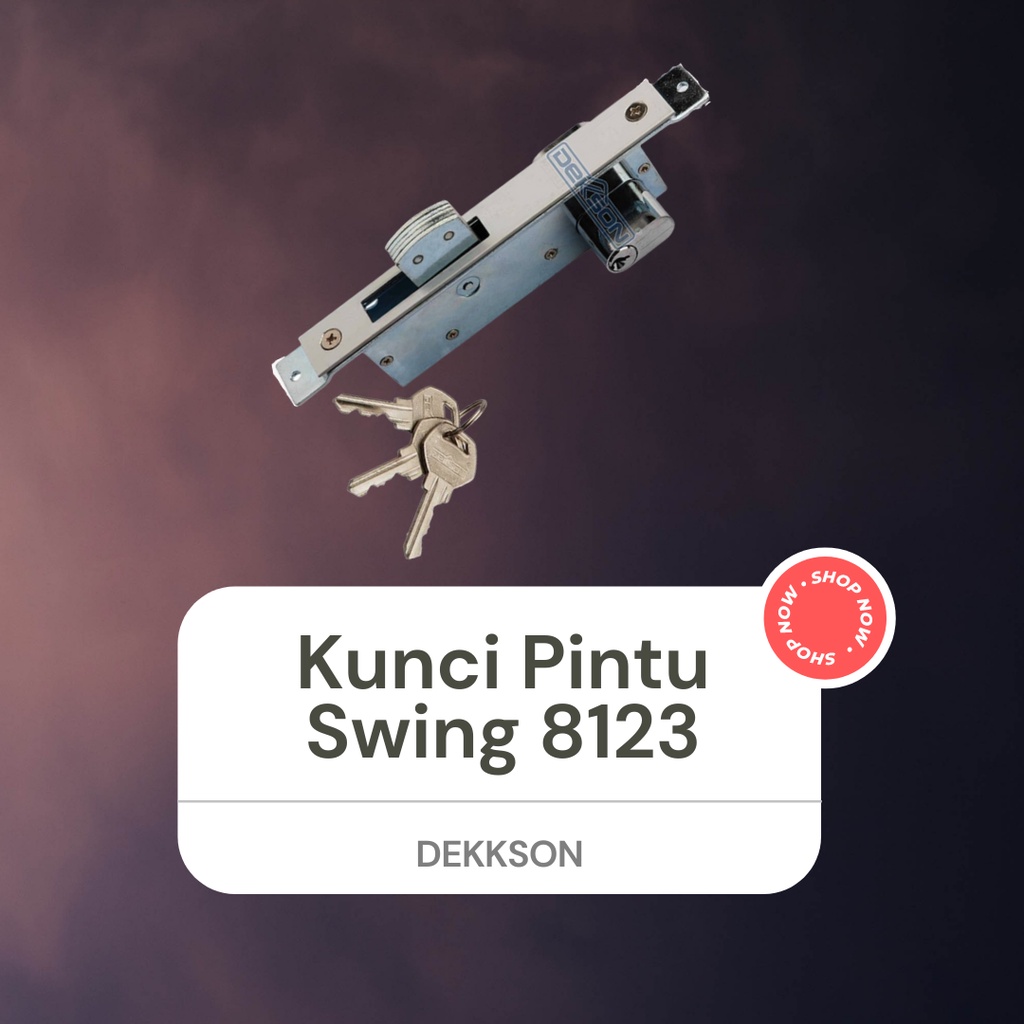 Kunci Pintu Swing / Kunci Pintu Sliding Geser 8123 8423 Dekkson