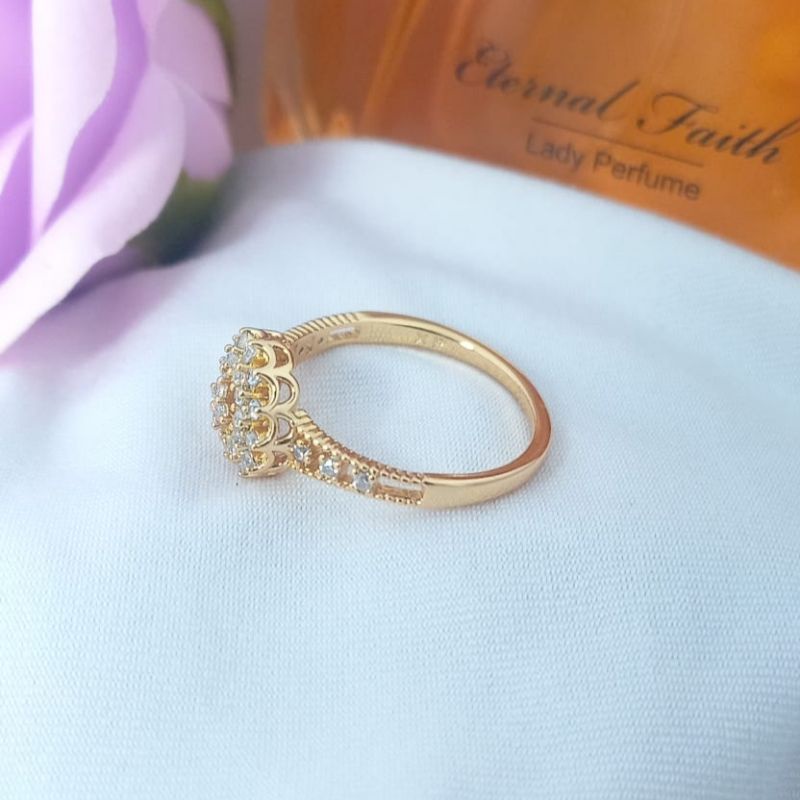 Cincin bunga ukir cincin wanita cincin xuping cincin imitasi cincin murah cincin anti karat cincin f