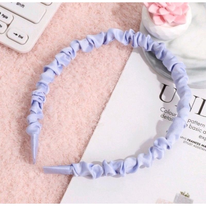 BANDO KERUT WANITA/BANDO SATIN SCRUNCHIE WANITA /BANDO WANITA LUCU, MURAH