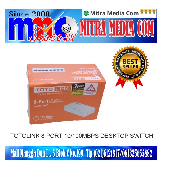 Totolink S808 Desktop Switch 8Port 10/100-Desktop Switch S808 Totolink