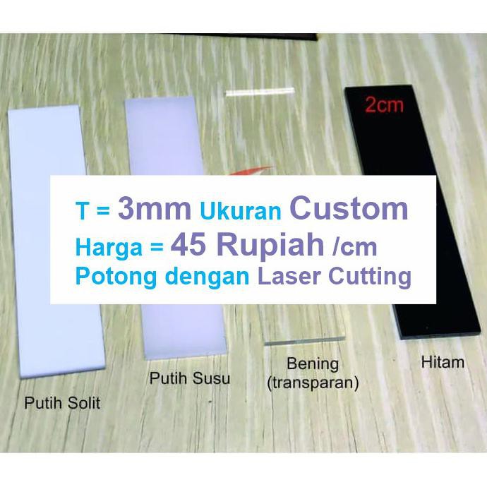

Akrilik 3Mm Ukuran Potong Custom Laser Cut Acrylic Bening Putih Hitam - Bening Clear Efgad774 Segera