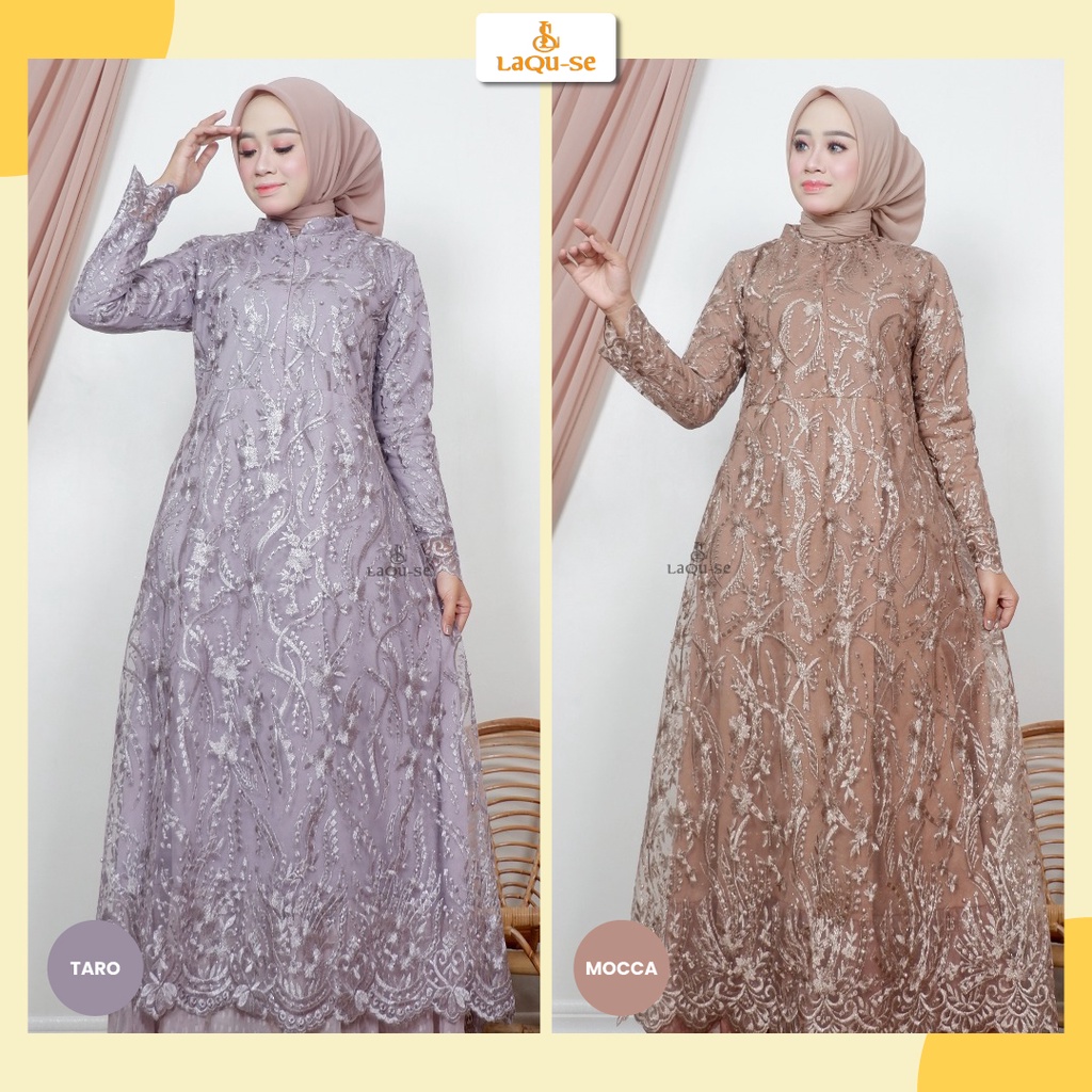 Gamis Tingkat modern dress Pesta Wanita Busui Friendly By Laquse_kebaya2