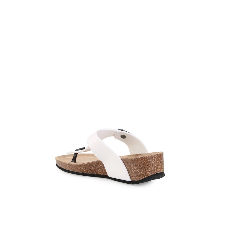 SANDAL JEPIT KULIT GRUNLAND WANITA ORIGINAL FLAT CASUAL PUTIH GRW05