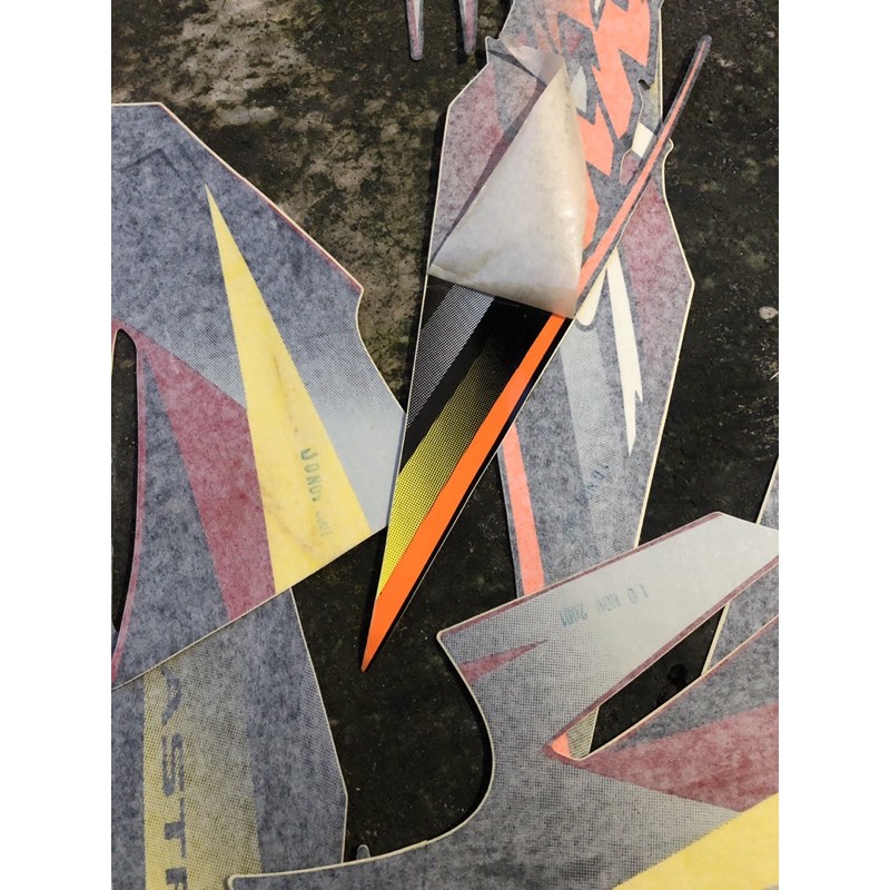 871x0 kev 620za Nos original graphic striping supra xx dabel x hitam merah wave fn100