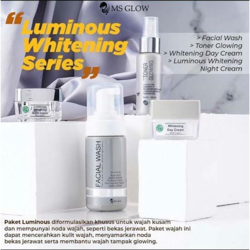 MS GLOW ORIGINAL PAKET GLOWING ACNE SERIES / WHITENING SERIES / LOMINOUS SERIES / ULTIMATE SERIES