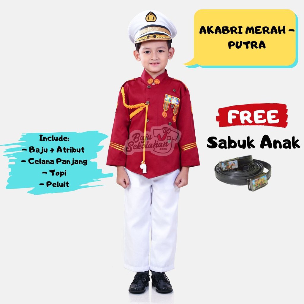 Baju Seragam Profesi / Kostum Anak Baju Anak Akademi Polisi / Akademi Militer / Akpol / Akmil Akabri