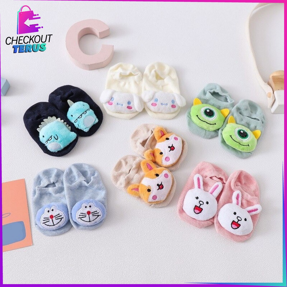 CT P5 Kaos Kaki Baby Karakter Boneka Kaos Kaki Anak Bayi Lucu Kaos Kaki Kartun Fashion Baby Socks Import Murah Lucu