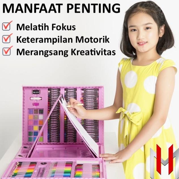 

Alat Menggambar & Mewarnai Lengkap Painting Tools Colouring 208 Set