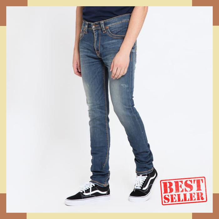 Laris ENERGIE Jeans Pria Original - Felix Jeans Slim Fit - Biru- 29