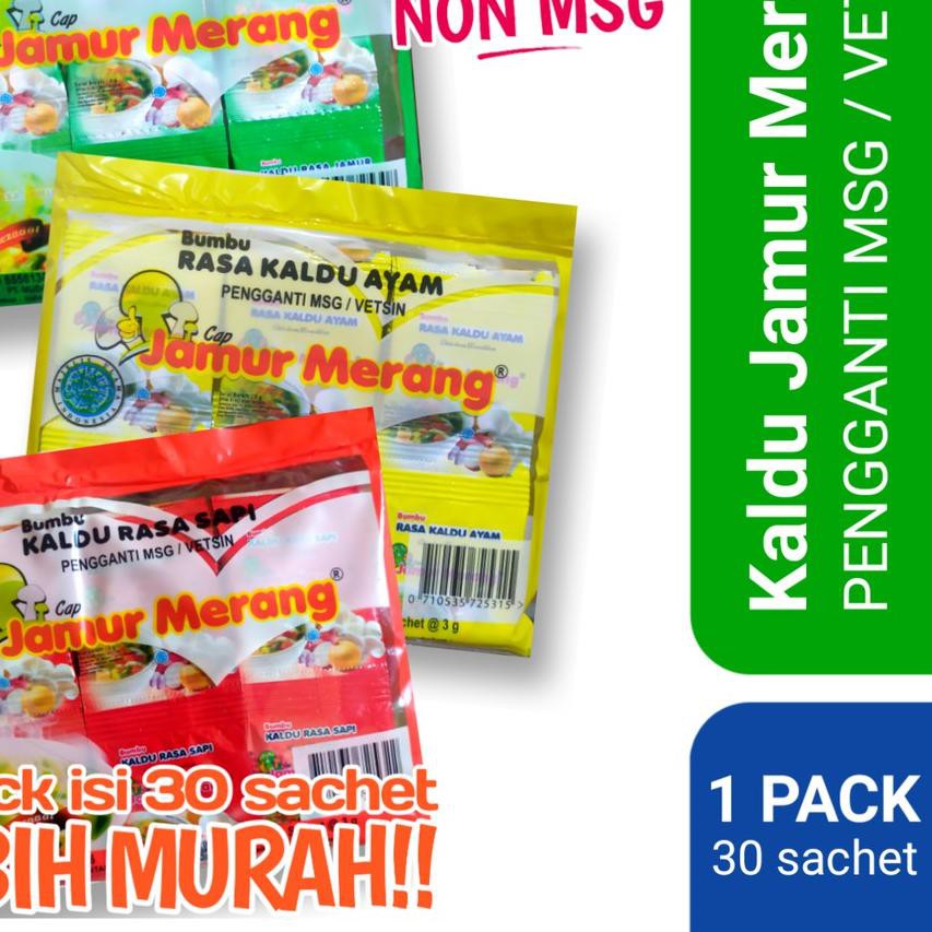 

66D✧ Kaldu Jamur merang non MSG Penyedap Rasa Halal 1 pack isi 30 sachet cocok untuk MPASI Bayi BEKA