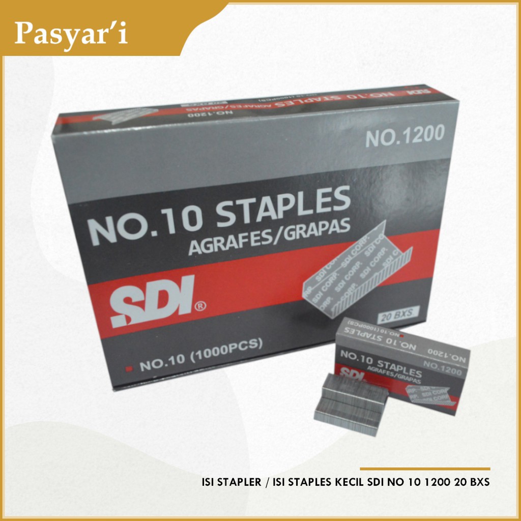 

Isi Stapler / Isi Staples Kecil SDI No 10 1200 20 BXS