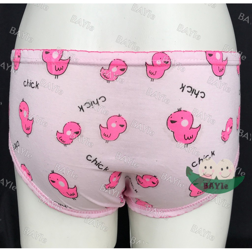 BAYIe - 3 PCS Celana Dalam / CD Anak Perempuan  Motif CHICK LILY Size S, M, L, XL / CD anak cewek