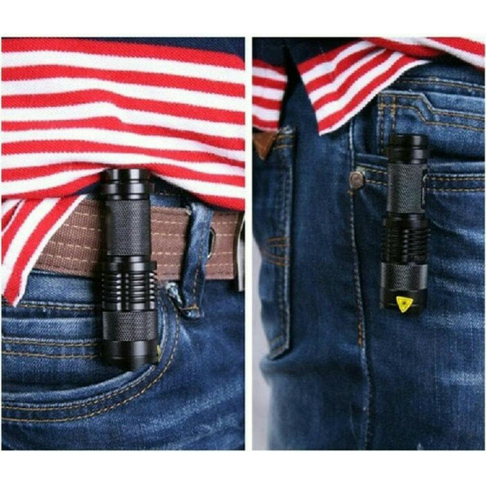 Senter Lampu Flashlight Mini SWAT Pocketman LED 2000Lumens