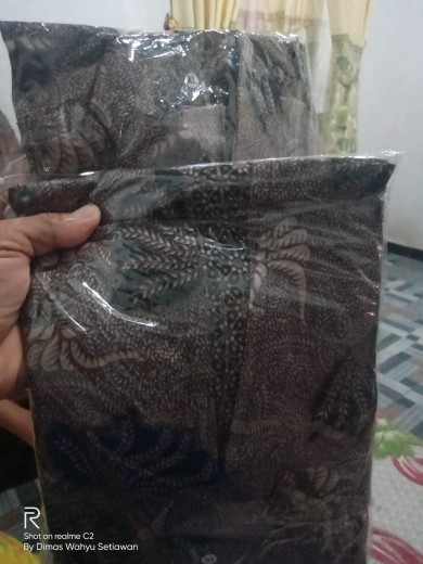 Kemeja Batik Pria Lengan Panjang Bahan Katun Prima Printing
