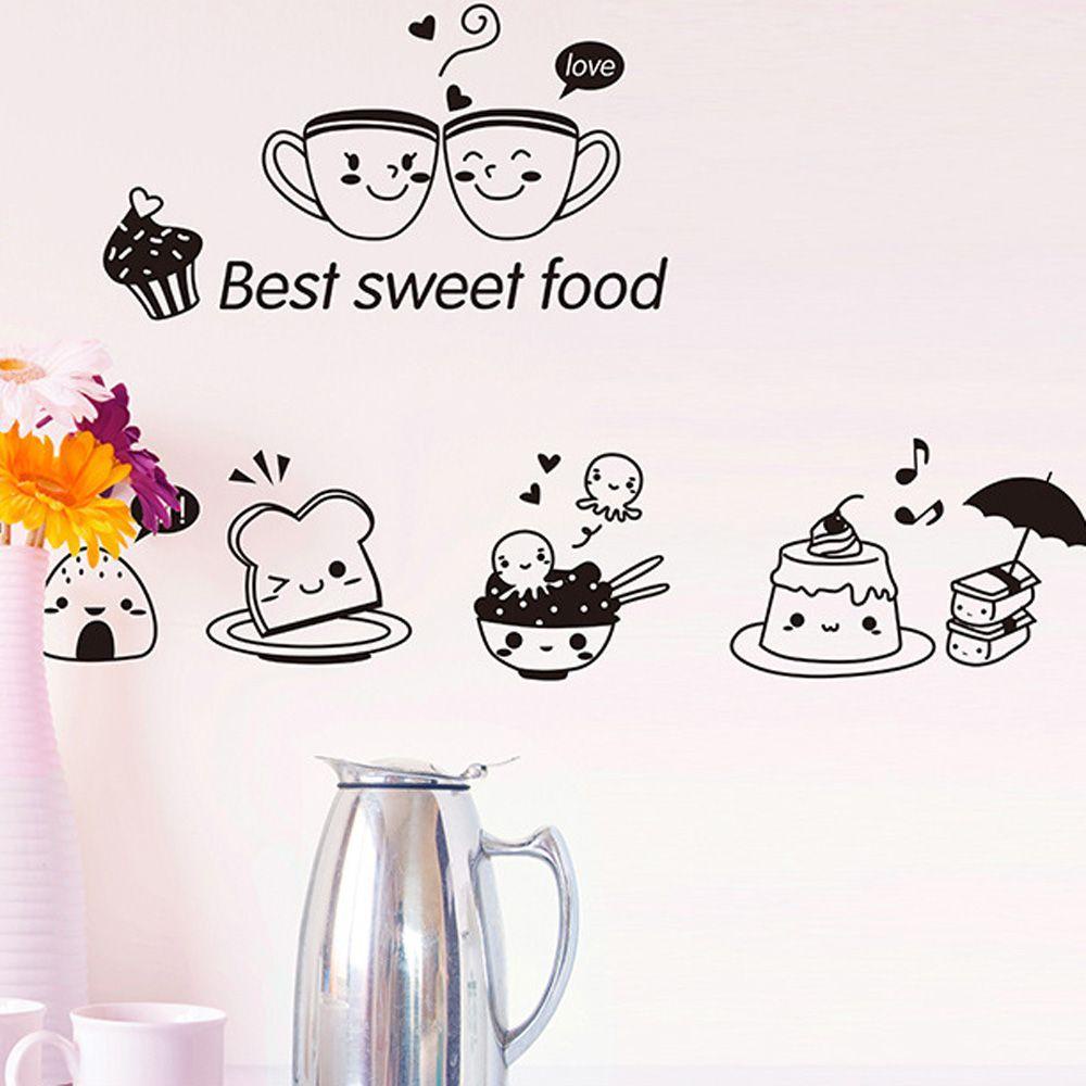 R-flower Sticker Kulkas Gelas Kopi Dekorasi Rumah Kitchen &amp; Dining Stiker Vinyl