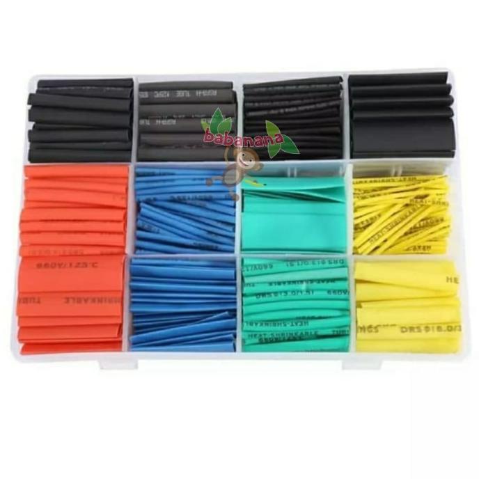 

530 pcs Heat Shrink Tube Warna Warni Isolasi Bakar Selongsong Tube