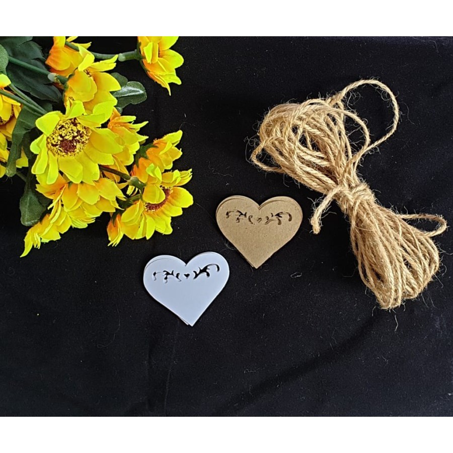 Paper Hang Tags - Love Brder Shape Blank Tag (10pcs)