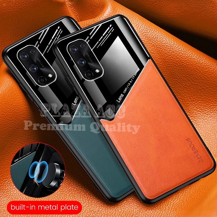 Leather Glass Case Oppo A53 A33 - Casing Oppo A53 A33 Case