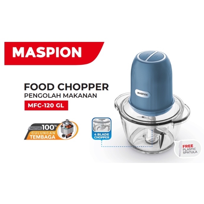 Maspion MFC-120 GL Food Chopper 1.2 Liter