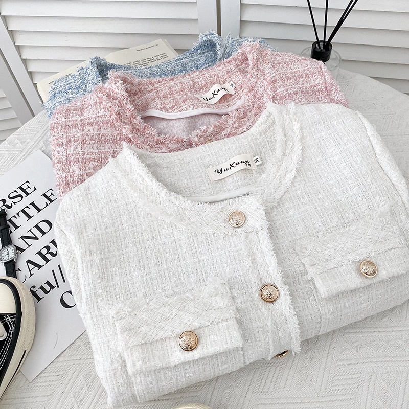 TWEED OUTER TOP WOMAN  ATASAN CARDIGAN WANITA ELEGANT MX992