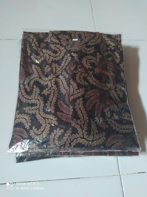022 Zahira Batik Hrb026 Kenongo Hem Kemeja Batik Pria Lengan Pendek  Katun Primis Halus M L Xl,,