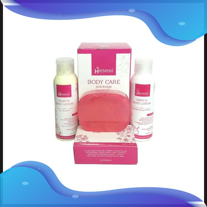 Hanasui Body Care Paket 3 IN 1 Bpom R110 Perlengkapan Kecantikan Paket Kecantikan
