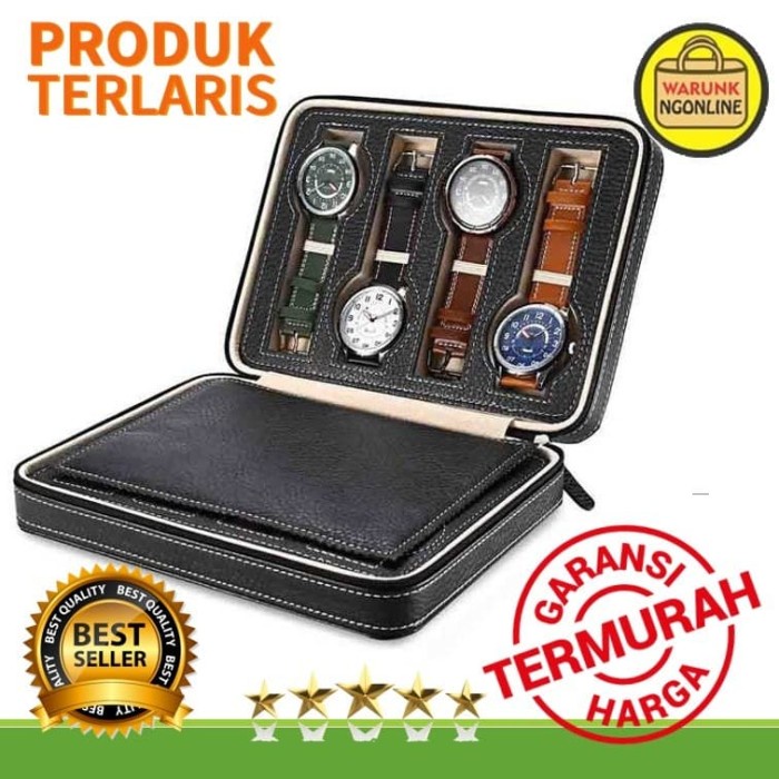 Kotak Tempat Jam Tangan Display Bahan Kulit 8 Grid - L-001