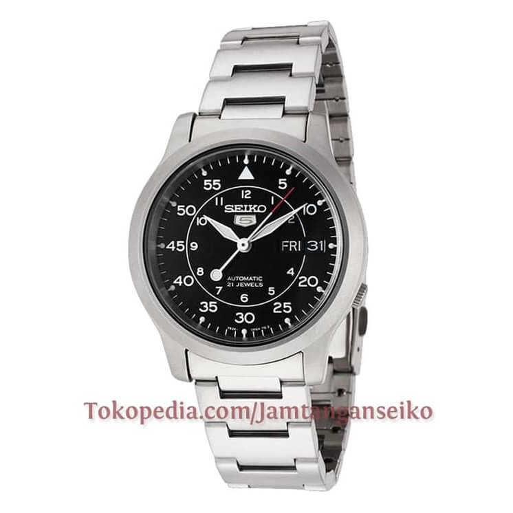MUST HAVE Jam Tangan Seiko 5 SNK809K1 Automatic Silver Black New TERBARU