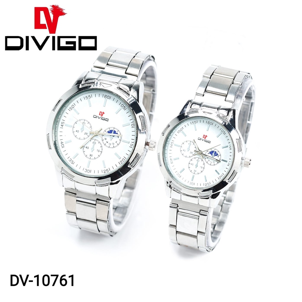 (KW) JAM TANGAN COUPLE PRIA/WANITA DIVIGO ORIGINAL DV-10761