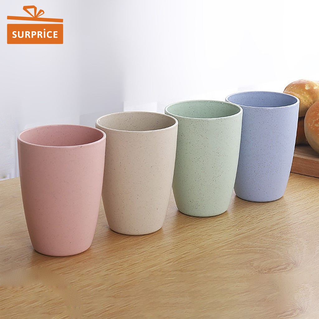 Surprice Gelas Wheat Straw Ukuran / Gelas Multifungsi Sikat Gigi / Cangkir Mug Minum / Gelas Wheat Straw Gandum