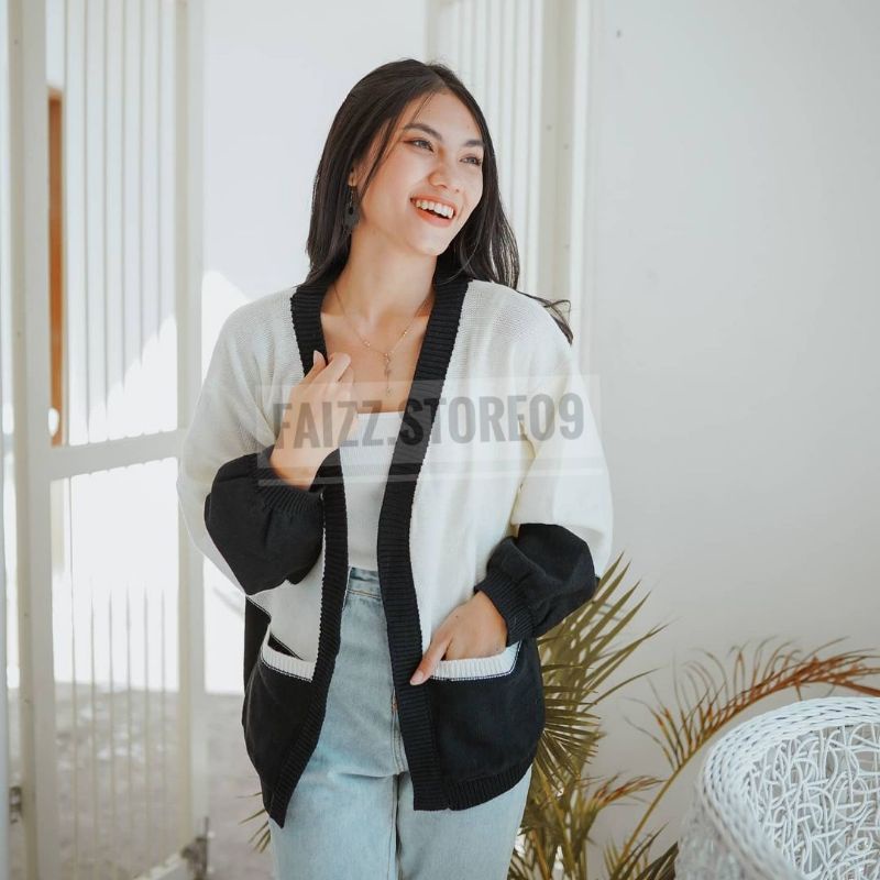 CLARA CARDIGAN RAJUT OVERSIZE MIXX/CARDIGAN RAJUT WANITA PREMIUM STORE09 MURAH