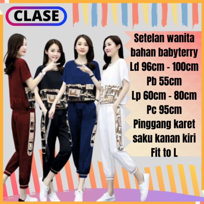 Pakaian Training Trening 1 One Set Setelan Stelan Jogger Celana Panjang Wanita Cewek Perempuan Dewas