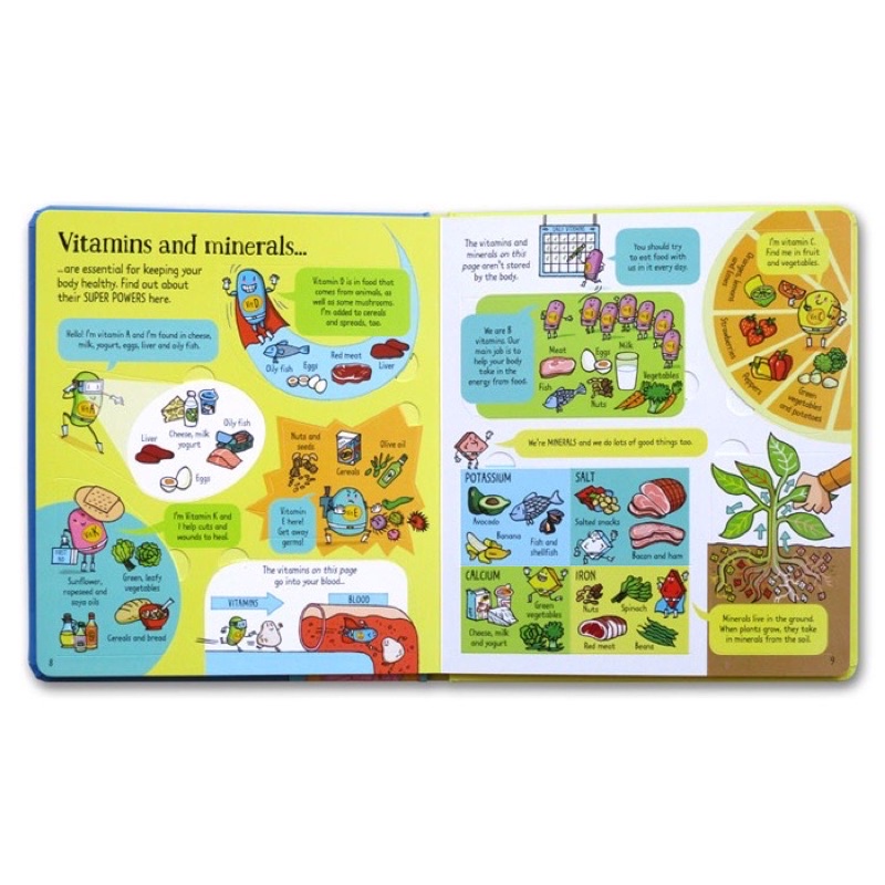 Usborne Look Inside What Happens When You Eat Imported Book Buku Edukasi Impor Anak Hard Cover Pages Kado children education Food Body