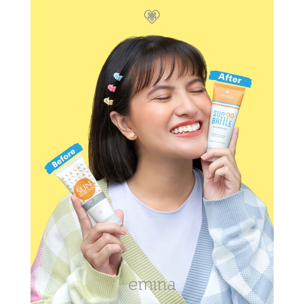 Emina Sun Battle Protection | Skinbuddy Sun Protection | Sunscreen Series | Sunblock | Tabir Surya