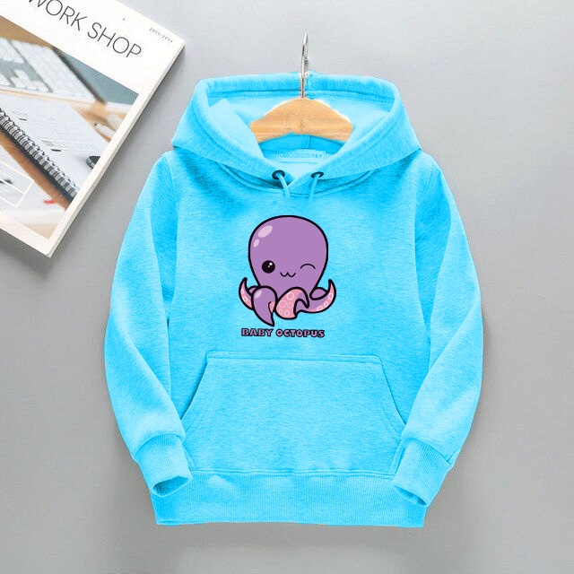 Hoodie Anak Unisex Baby Octopus SIze M-XL