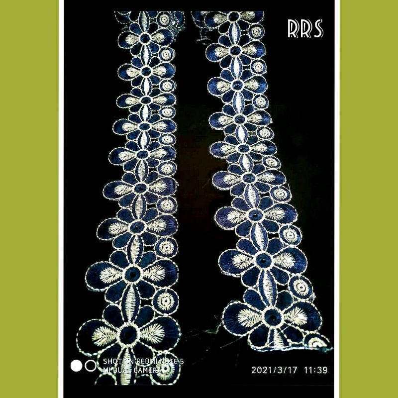 renda bordir roll murah / bordir meteran murah / renda pinggiran baju