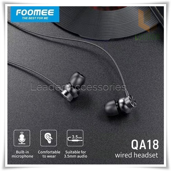 Foomee QA18 Wired Headset HD stereo sound